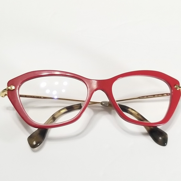Gorgeous Miu Miu Red Eyeglasses Frames - Picture 3 of 16